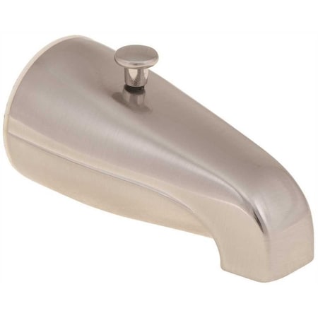 Bathtub Spout W/ Top Diverter, Brushed Nickel, 3/4 IPS